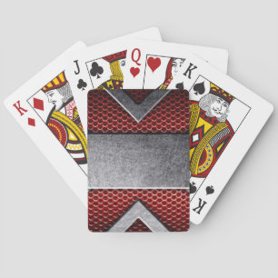 Jeu De Cartes Motif de plaque métallique