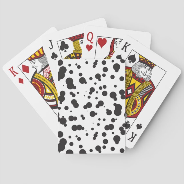 Jeu De Cartes Motif de points Dalmatine (dos)