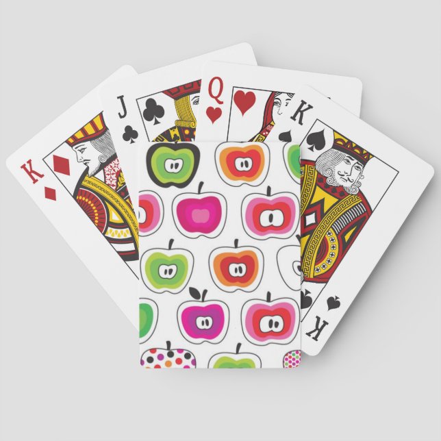 Jeu De Cartes Motif de pomme rétro mignon (dos)