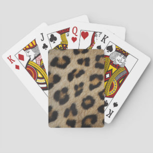 Jeu De Cartes Motif de poster de animal de fourrure de léopard t