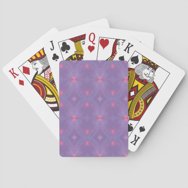 Jeu De Cartes Motif de printemps violet et rose (dos)
