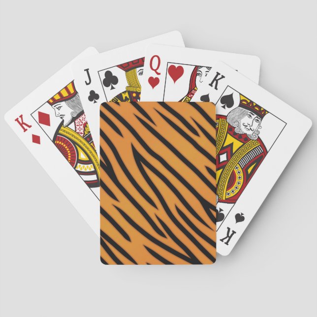 Jeu De Cartes Motif de rayure de tigre (dos)