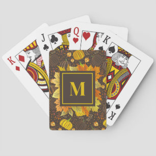 Jeu De Cartes Motif de récolte d'automne de citrouilles
