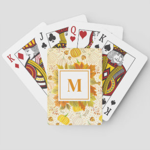 Jeu De Cartes Motif de récolte de citrouilles d'automne