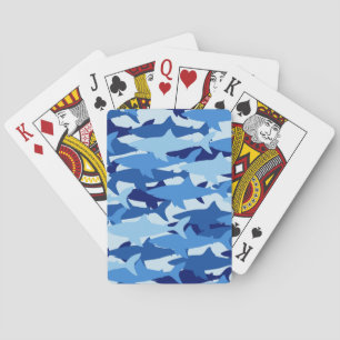 Jeu De Cartes Motif de requin bleu