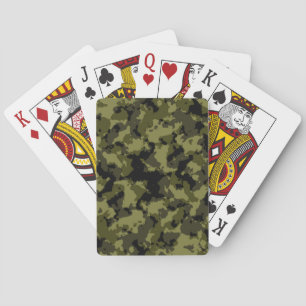 Jeu De Cartes Motif de style militaire camouflage