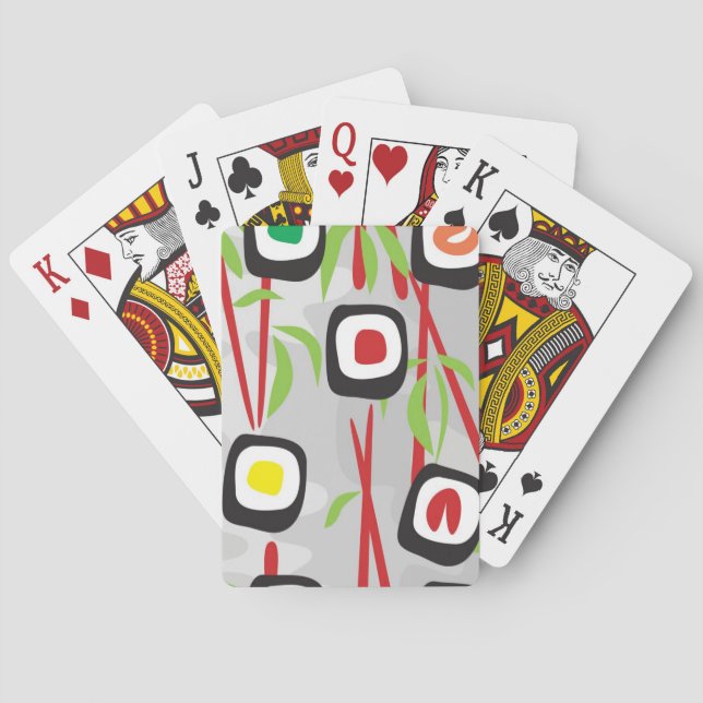 Jeu De Cartes Motif de sushi (dos)