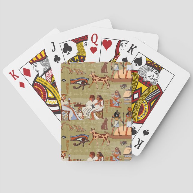 Jeu De Cartes Motif de symboles de l'Egypte | (dos)