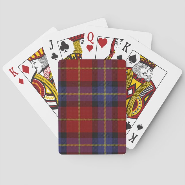 Jeu De Cartes Motif de tartan (dos)