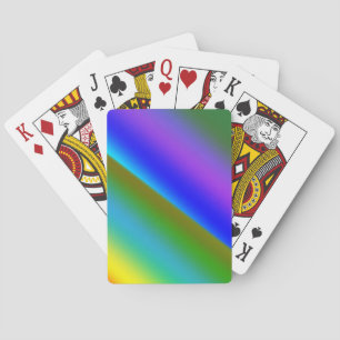 Jeu De Cartes Motif de texture abstraite arc-en-ciel vert bleu t