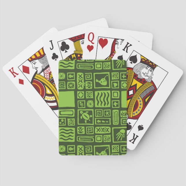 Jeu De Cartes Motif de Tiki (dos)