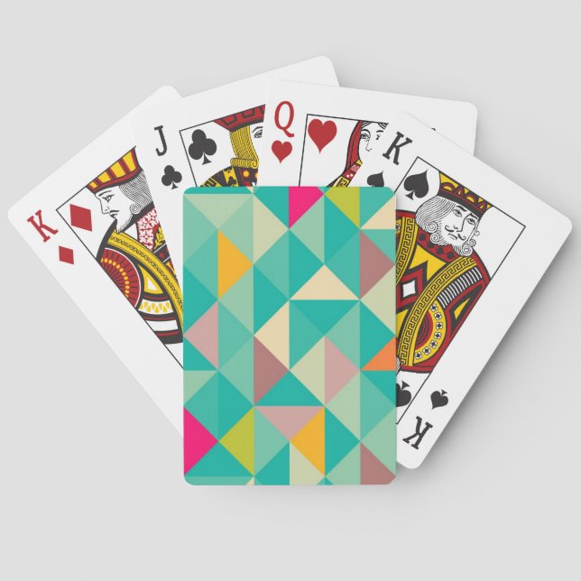Jeu De Cartes Motif de triangles (dos)