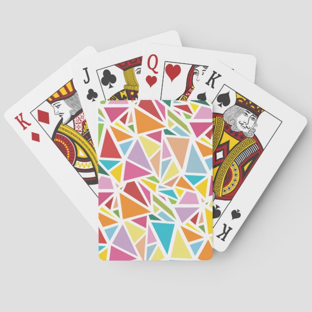 Jeu De Cartes Motif de triangles colorés (dos)