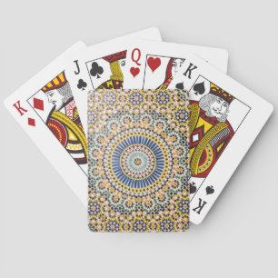 Jeu De Cartes motif de tuiles géométriques, Maroc
