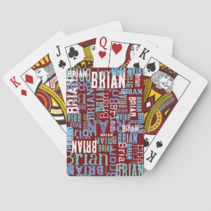 Jeu De Cartes Motif de typographie cool de noms