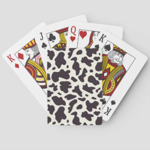 Jeu De Cartes Motif de vache noir et blanc Imprimer