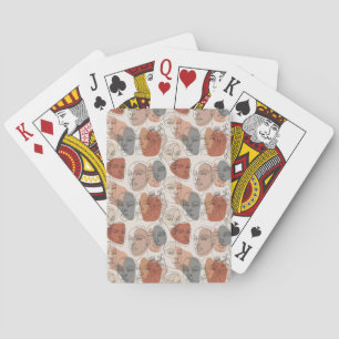 Jeu De Cartes Motif de visage féminin abstrait