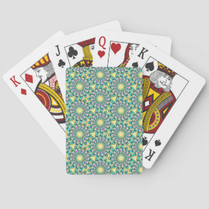 Jeu De Cartes Motif d'éclatement de pétale Vortex rétro