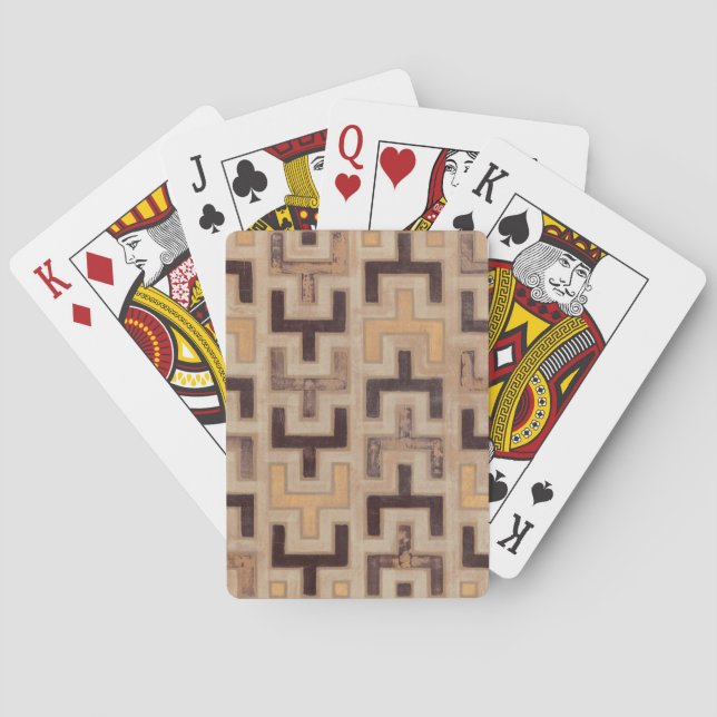 Jeu De Cartes Motif décoratif africain en tissu boueux (dos)