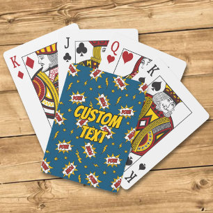 Jeu De Cartes Motif d'effet sonore de bande dessinée