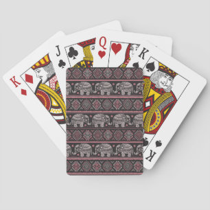 Jeu De Cartes Motif d'éléphant noir