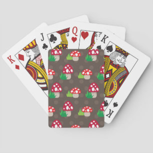 Jeu De Cartes motif d'enfants de champignon