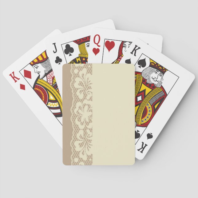 Jeu De Cartes Motif dentelle, fleur vintage 7 (dos)
