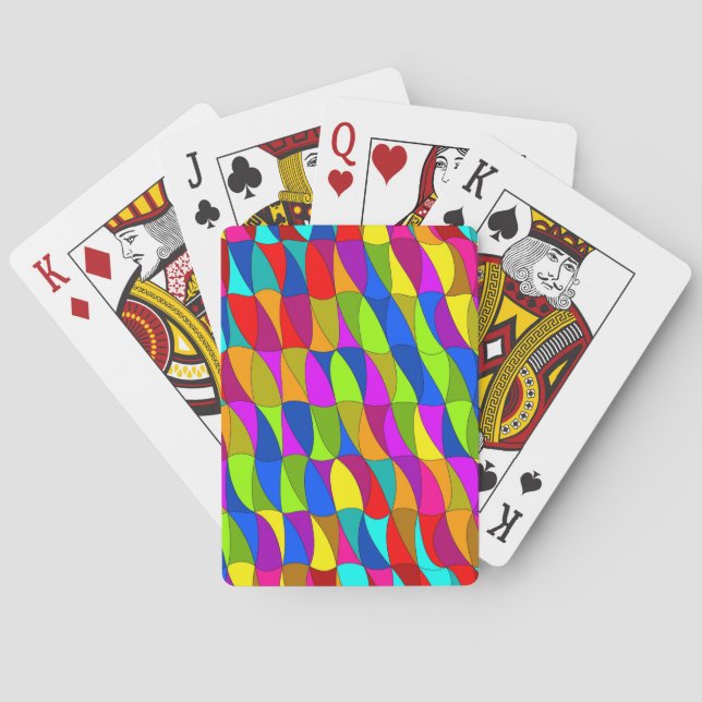 Jeu De Cartes Motif déroutant Flowerpower (dos)