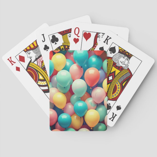 Jeu De Cartes Motif des ballons de fête colorés (dos)
