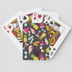 Jeu De Cartes Motif d'été tropical