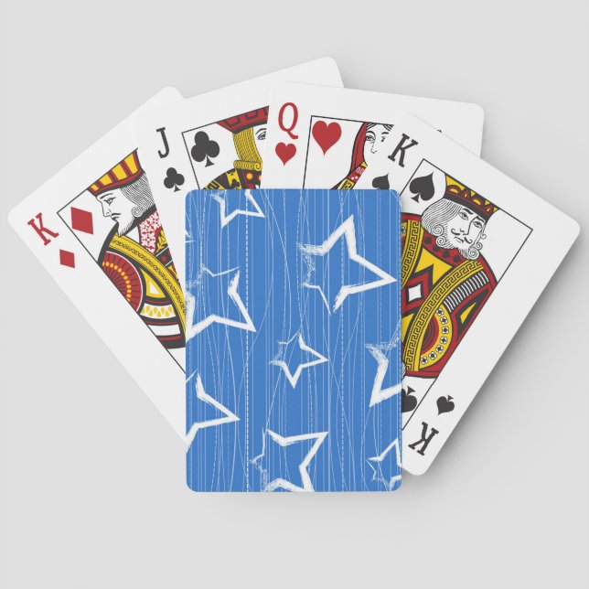 Jeu De Cartes Motif d'étoiles (dos)