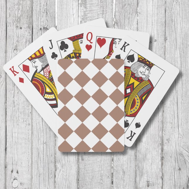 Jeu De Cartes Motif diamant en blanc et Mocha Mousse (Créateur téléchargé)