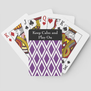 Jeu De Cartes Motif diamant violet et blanc