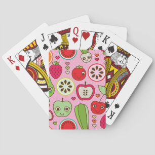 Jeu De Cartes motif d'illustration de cuisine de fruit