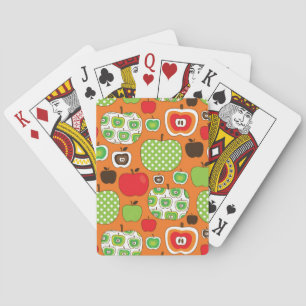 Jeu De Cartes Motif d'illustration de pomme mignonne