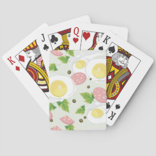 Jeu De Cartes Motif d'oeufs et de saucisses