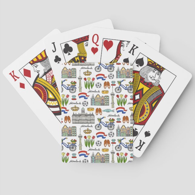 Jeu De Cartes Motif Doodle néerlandais (dos)