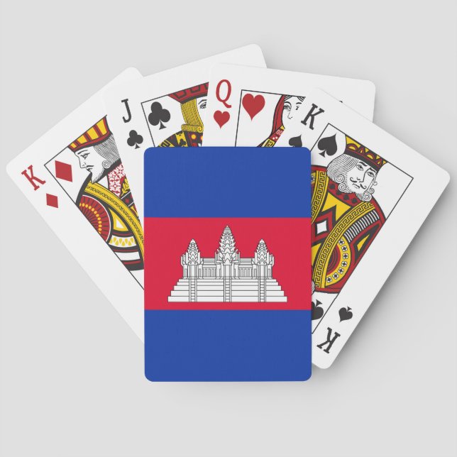 Jeu De Cartes Motif du drapeau du Cambodge (dos)