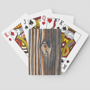 Jeu De Cartes Motif du grain de bois