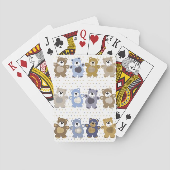 Jeu De Cartes motif d'un ours de nounours de jouet (dos)