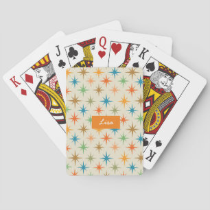 Jeu De Cartes Motif éclaté atomique coloré du milieu du siècle m