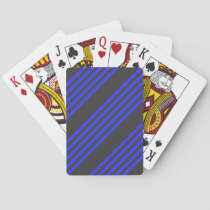 Jeu De Cartes Motif électrique bleu et charbon cinq bandes