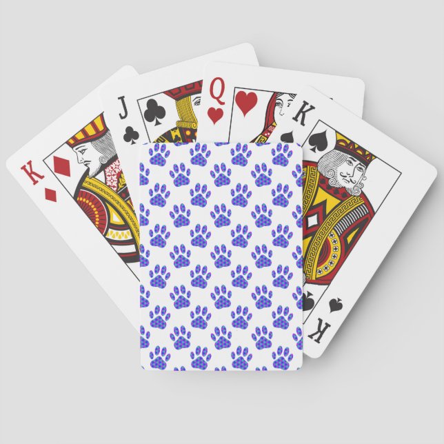 Jeu De Cartes Motif Empreinte de patte cosmique (dos)