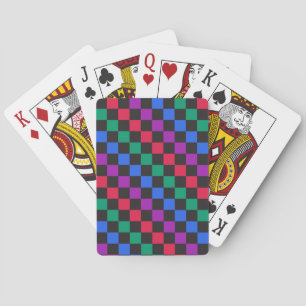Jeu De Cartes Motif en damier diagonal de bonbons précieux
