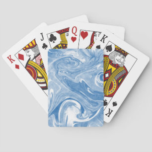 Jeu De Cartes Motif en marbre coloré.