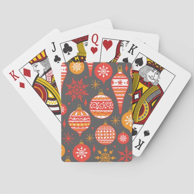 Jeu De Cartes Motif esthétique de Noël minimaliste - Vacances  (dos)
