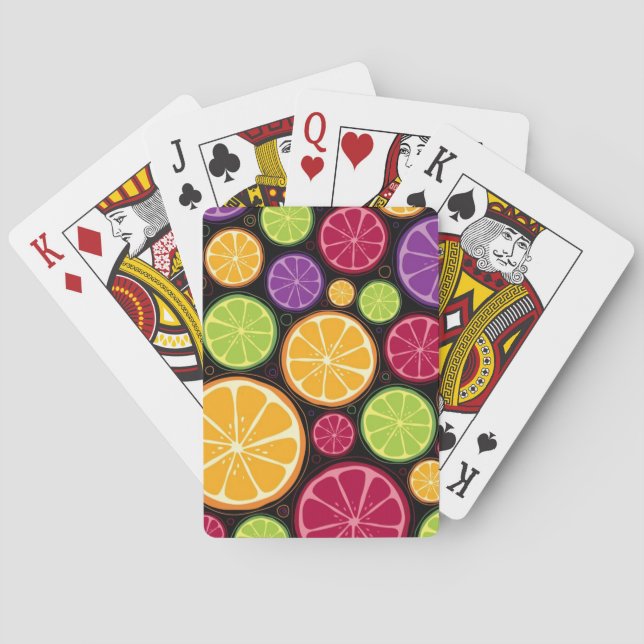 Jeu De Cartes Motif et arrière - plan oranges (dos)