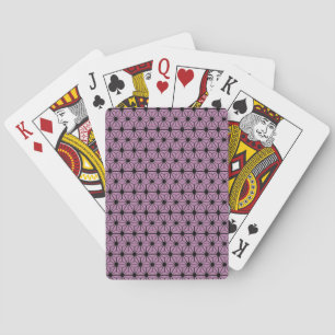 Jeu De Cartes motif étoile violet avec ligne noire