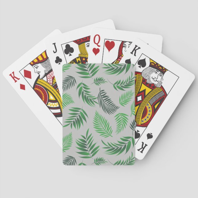 Jeu De Cartes Motif Feuille tropical 11 (dos)