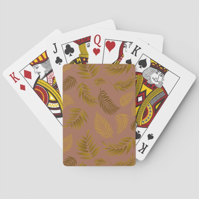 Jeu De Cartes Motif Feuille tropical 15 (dos)